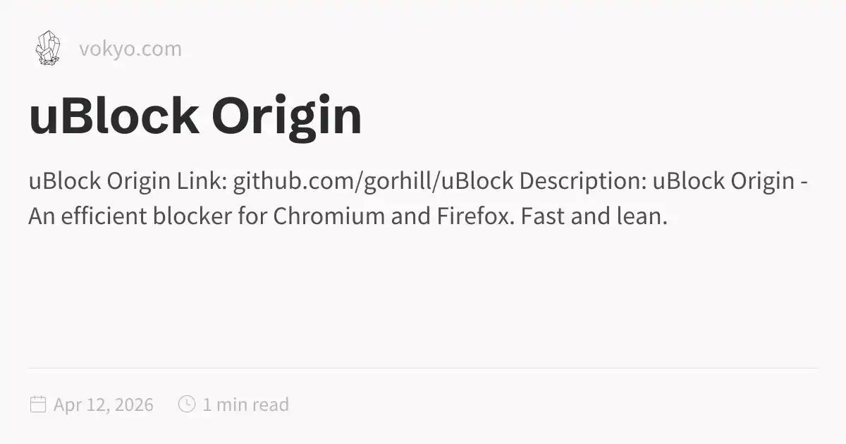 uBlock Origin