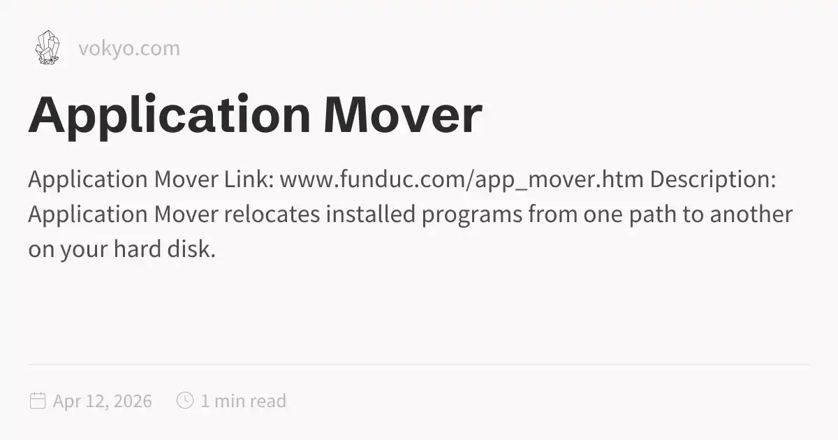 Application Mover