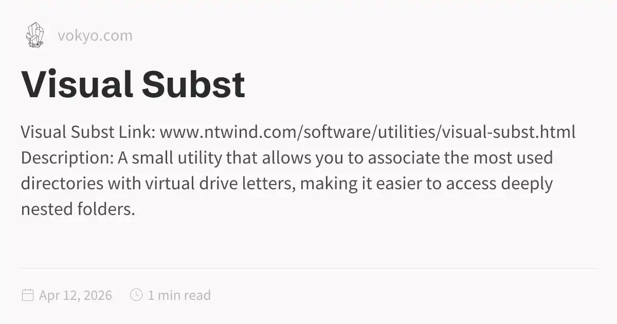 Visual Subst