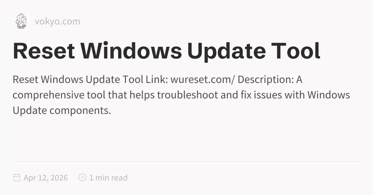 Reset Windows Update Tool